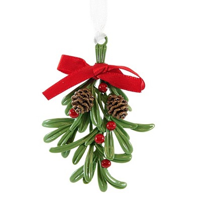 Ganz 2.75 In The Christmas Mistletoe Ornament Pine Cones Berries Tree ...