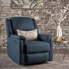 Upholstered Glider Recliner with Swivel Function and Plush Cushioning - 4 of 4