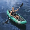 Bestway Hydro Force 91 Inch 5 Piece Adjustable Lightweight Aluminum Locking Kayak Paddle with Soft Comfort Hand Grip and 3 Lock Positions, Black/White - 3 of 4