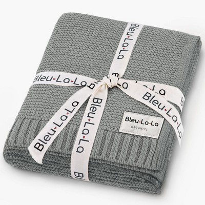 Image of Bleu La La 100% Luxury Organic Cotton Baby Swaddle Blanket for Newborn and Infant Boys and Girls - Ash Grey