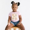 The Juniper Shop SmileyWorld Checkered Floral Distressed Toddler Short Sleeve Tee - 3 of 4