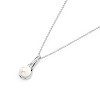 Pompeii3 7mm Pearl Solitaire Pendant 14k Gold 18" Necklace 18mm Tall - 2 of 4
