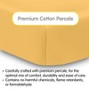 BreathableBaby Cotton Percale Fitted Sheet, For 52" x 28" Crib & Toddler Bed Mattress, Yellow (2-Pack) - 2 of 4