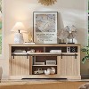Mastgoal TV Stand for 75inch TVs with Sliding Door, Adjustable Shelf & Storage, 32inch Tall Modern Media Console for Living Room - 4 of 4