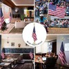 Yescom 6Ft Indoor Flag Pole Kit Eagle Topper Aluminum Gold Pole with Base 3x5Ft US Flag for Office School City Hall - 2 of 4