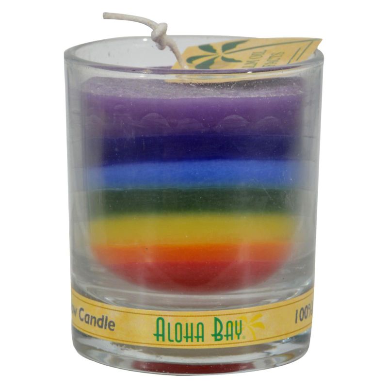 Aloha Bay Unscented Rainbow Votive Jar Candle - Case of 12/2.5 oz, 2 of 4