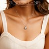 Round Solitaire Necklace for Women Sterling Silver 4 Ct 8A Cubic Zirconia Pendant 16-18" Chain by Ginger Lyne Colelction - 4 of 4