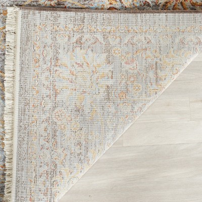 Vintage Light Brown and Multi Rectangular Area Rug 5' x 7'