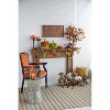 Gulches Series Multicolored Shatterproof Grid Pumpkin Harvest Festival Ornament - 2 of 4