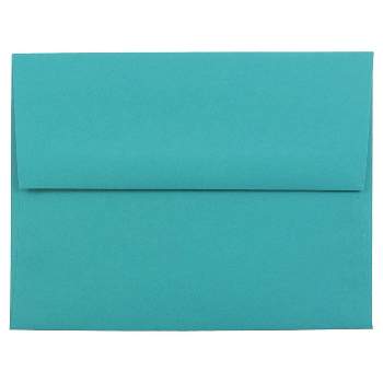 JAM Paper Brite Hue A2 Envelopes 4 3/8 X 5 3/4 50 per pack Sea Blue