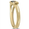Pompeii3 1/5ct Knot Treated Blue Diamond Solitaire Promise Ring 14K Yellow Gold - 2 of 4