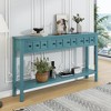 NicBex Rustic Console Table with Storage,Entryway Table with Two Size of 4 Drawers & Long Shelf,Foyer Tables for Entryway,Living Room,Hallway - 3 of 4