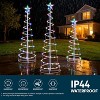 Joyfy 3 Packs Christmas Spiral Tree Yard Light Outdoor Decoration, 220 LED Lights with Stakes for Xmas Party Indoor Outdoor Garden Holiday Decoration - 3 of 4