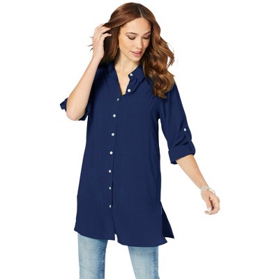 Roaman's Women's Plus Size Kelli Big Shirt