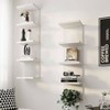 5 Tier Lack Floating Shelf Set of 2 White Wall Display Shelf Unit Modern Home Decor Storage Organizer - 3 of 4