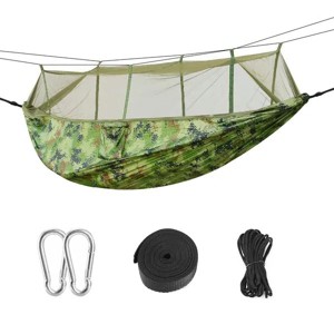 Camping Hammock with Mosquito Net, Portable Double Hammock Tent Load Two People with 2 Straps - 1 of 4