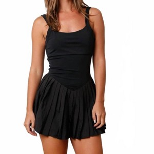 Women's Megan Sporty Romper - Peach Love - 1 of 4