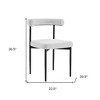 HomeRoots Set of Two Gray And Black Upholstered Polyester Open Back Dining Side Chairs - 3 of 4