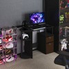 HOMLUX Simplistic Computer Desk Study Writing Workstation w/ Side Shelf & 2 Storage Bins - 4 of 4
