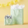 6.23"x6.5"x0.79" Green Leaf with Mirror Ink XL Gift Bag - Spritz™ - 2 of 3