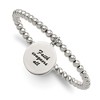 Chisel Stainless Steel Yellow IP-plated Cross FAITH CONQUERS ALL Dangle with Crystal Beaded Stretch Bracelet - 2 of 4