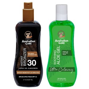 Australian Gold SPF 30 Spray Gel with Bronzer & Soothing Aloe - 2ct/16 fl oz - 1 of 4