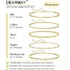 Gold Bracelets for Women Waterproof, 14K Real Gold Jewelry Sets Trendy Thin Dainty Stackable Cuban Link - 4 of 4
