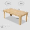 GAOMON Farmhouse Dining Table for 6-8 People, 70.87" Long Wooden Kitchen Table with Sturdy Frame & Rustic Wooden Finish - 2 of 4