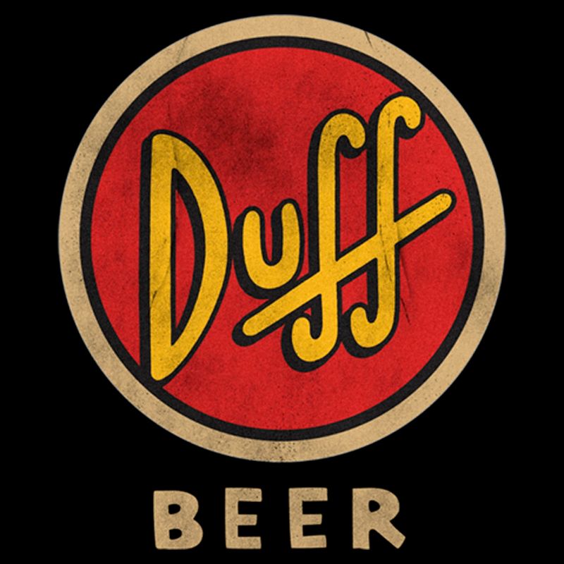 Men's The Simpsons Duff Classic Beer Logo Pull Over Hoodie, 2 of 5