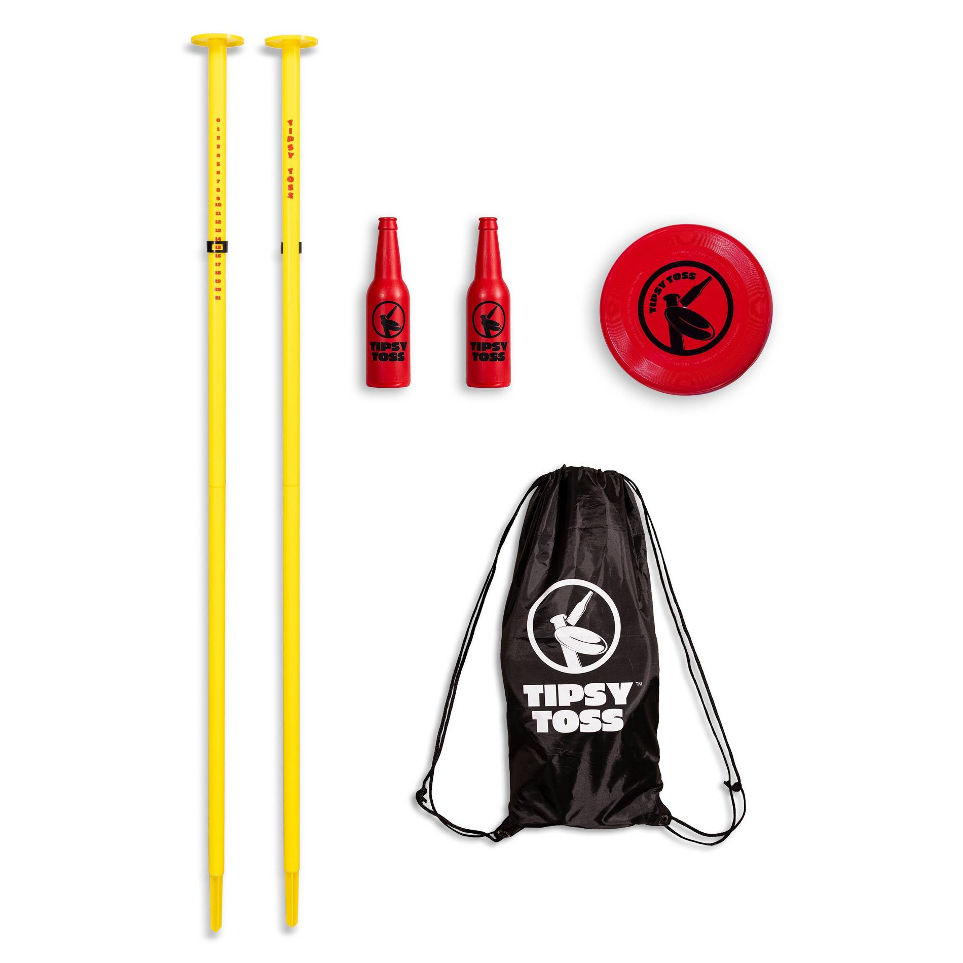GoSports Tipsy Toss Flying Disc Bottle Drop Yard Game - 6pc