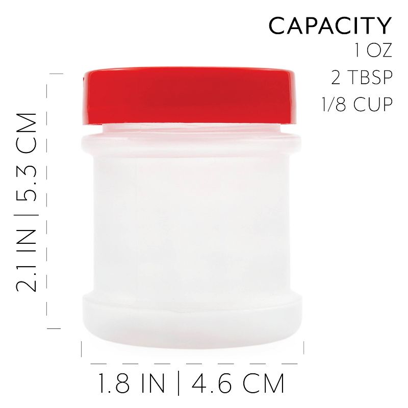 Cornucopia Brands-Mini Plastic Spice Jars 2Tbs Capacity Bottles with Lids and Sifters 12pk, 3 of 9