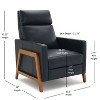 TiramisuBest Leather Push Back Recliner-Midnight Blue - 3 of 4