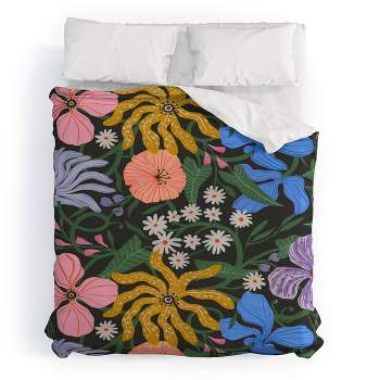 Deny Designs Megan Galante Merrick Floral Duvet Cover Bedding Set Blue