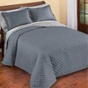 Collections Etc Classic Elegant Reversible 3-Piece Bedspread Set - 2 of 3