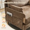 MOONMISS 3-in-1 convertible sleeper,mid-century modern decor,suitable for small spaces with three pillows - 3 of 4