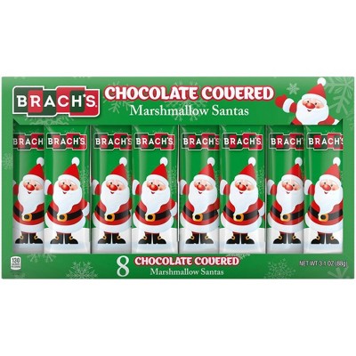 Brach's Chocolate Covered Marshmallow Christmas Santas - 3.1oz/8ct