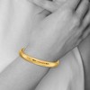 Black Bow Jewelry 8.75mm 14k Yellow Gold Hammered Domed Hinged Bangle Bracelet - 3 of 4