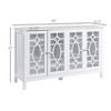 Sideboard Buffet Cabinet, Kitchen Storage Cabinet, Glass Door Accent Cabinet with Adjustable Shelves - 3 of 4
