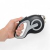 Alilang Retractable Dog Leash with Easy One-Button Brake and Lock - 16ft Strong Nylon Tape, Ergonomic Anti-Slip Handle for Comfortable Grip, Black - 2 of 4