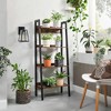 VASAGLE 4-Tier Bookshelf Ladder Bookcase for Home Office, Living Room, Bedroom, Kitchen, Rustic Brown and Ink Black - 4 of 4