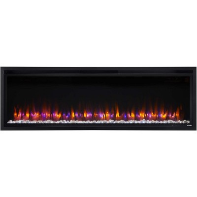 SimpliFire Allusion Platinum Wall Mount Electric Fireplace