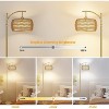 Arc Floor Lamp with Remote Control, Dimmable LED Floor Lamp with 3 Color Temperature, Standing Tall Pole Lamp for Living Room Bedroom,Gold - 3 of 4