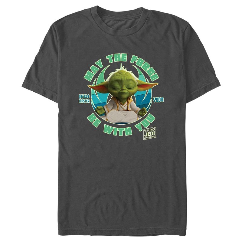 Men's Star Wars: Young Jedi Adventures Jedi Master Yoda May the Force be With You T-Shirt, 1 of 6