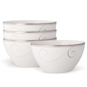 Noritake Platinum Wave Set of 4 Rice Bowls - 1 of 4