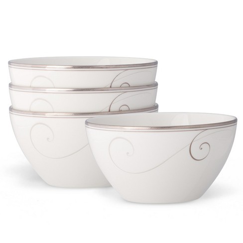 Noritake Platinum Wave Set of 4 Rice Bowls - image 1 of 4