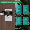 Itopfox 3-Prong Grounded Indoor Outdoor Wall Adapter, ETL Listed Outlet Splitter, Weatherproof Heavy Duty Multi Plug Extender With Cover, Orange - 4 of 4