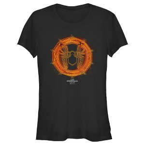 Juniors Womens Marvel Spider-Man: No Way Home Gold Spider T-Shirt - 1 of 4