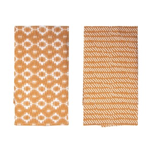 Transpac Fabric Shibori Clay Dish Towels Set of 2 Spring Home Decorations - 1 of 1