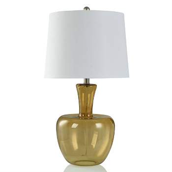 Glass with Gourd Shaped Base Table Lamp Taupe - StyleCraft