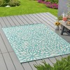 Outdoor Area Rug, 90"x63" Rectangle Easy-Cleaning Indoor Outdoor Home Decor For Living Room Dining Room Bedroom Backyard Porch Patio Kitchen - 2 of 4